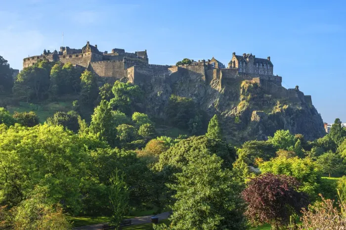 Framed Print : Edinburgh Castle with Princes Street Gardens, Edinburgh, Scotland, Great Britain Framed Print : Edinburgh Castle with Princes Street Gardens, Edinburgh, Scotland, Great Britain