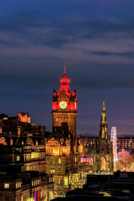 Framed Print : Edinburgh skyline, Balmoral clocktower, the Scott Monument, Big Wheel and Castle, Edinburgh, Scotland, UK Framed Print : Edinburgh skyline, Balmoral clocktower, the Scott Monument, Big Wheel and Castle, Edinburgh, Scotland, UK