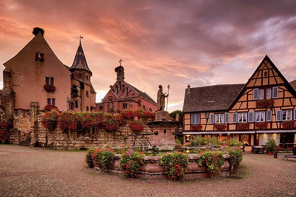 Eguisheim at Sunset, Alsace, France