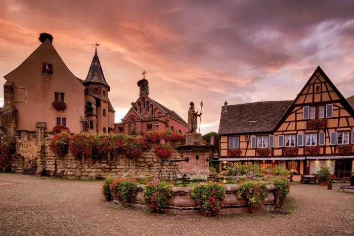 Framed Print : Eguisheim at Sunset, Alsace, France Framed Print : Eguisheim at Sunset, Alsace, France