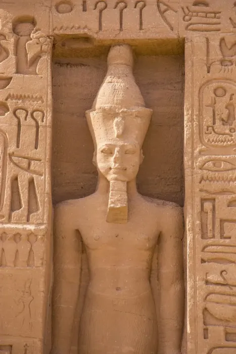 Framed Print : Egypt, Abu Simbel, The small temple -known as Temple of Hathor - dedicated to Nefertari