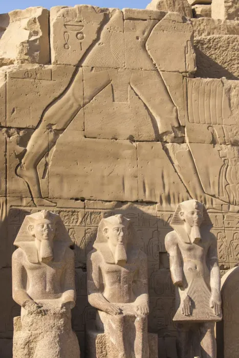 Framed Print : Egypt, Luxor, Karnak Temple, Colossi in Temple of Amun Framed Print : Egypt, Luxor, Karnak Temple, Colossi in Temple of Amun