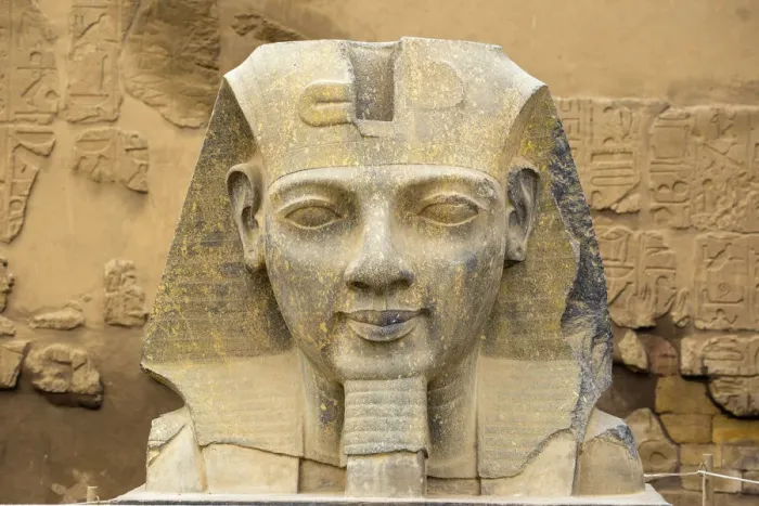 Framed Print : Egypt, Luxor, Luxor Temple, Ramses IIs head Framed Print : Egypt, Luxor, Luxor Temple, Ramses IIs head