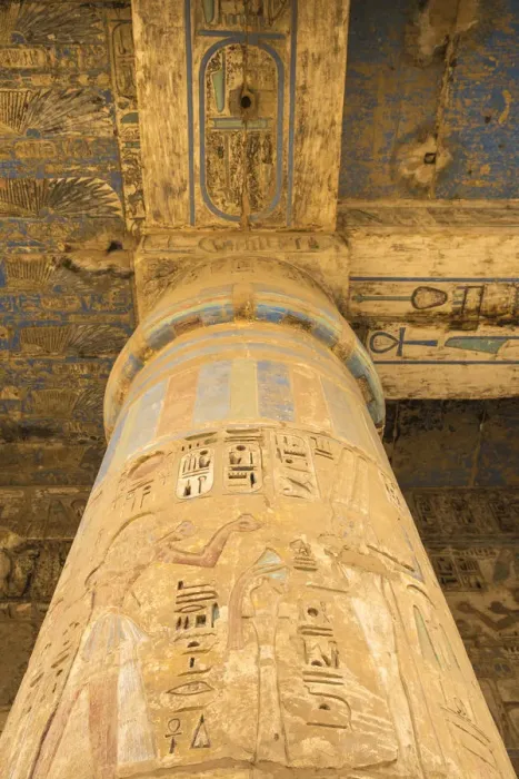 Framed Print : Egypt, Luxor, West Bank, The temple of Ramesses 111 at Medinet Habu, Columns in Framed Print : Egypt, Luxor, West Bank, The temple of Ramesses 111 at Medinet Habu, Columns in