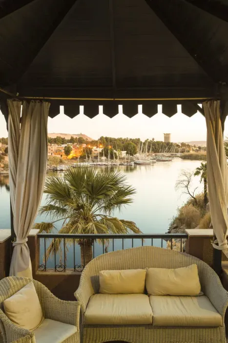 Framed Print : Egypt, Upper Egypt, Aswan, Gardens terrace at the Sofitel Legend Old Cataract hotel Framed Print : Egypt, Upper Egypt, Aswan, Gardens terrace at the Sofitel Legend Old Cataract hotel