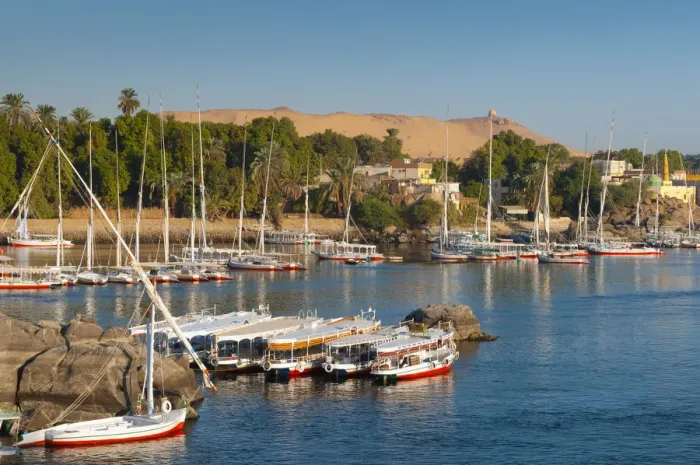 Framed Print : Egypt, Upper Egypt, Aswan, River Nile Framed Print : Egypt, Upper Egypt, Aswan, River Nile
