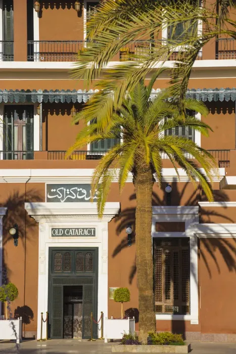 Framed Print : Egypt, Upper Egypt, Aswan, Sofitel Legend Old Cataract hotel situated on the banks