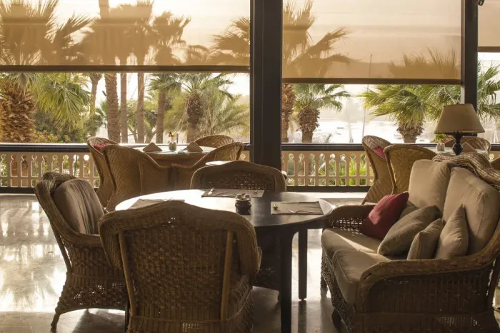 Framed Print : Egypt, Upper Egypt, Aswan, Terrace at the Sofitel Legend Old Cataract hotel situated Framed Print : Egypt, Upper Egypt, Aswan, Terrace at the Sofitel Legend Old Cataract hotel situated