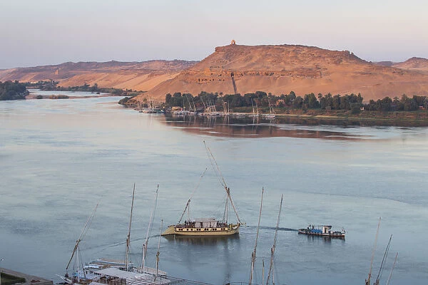 Egypt, Upper Egypt, Aswan, View of River Nile