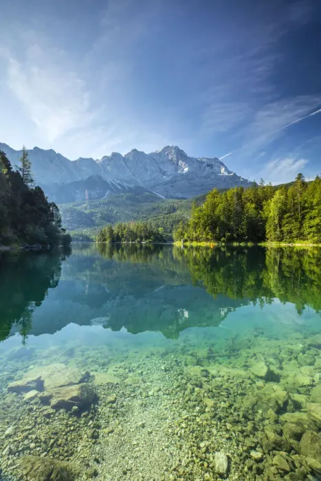 Framed Print : Eibsee Lake, Garmisch Partenkirchen, Bayern, Bavaria, Germany