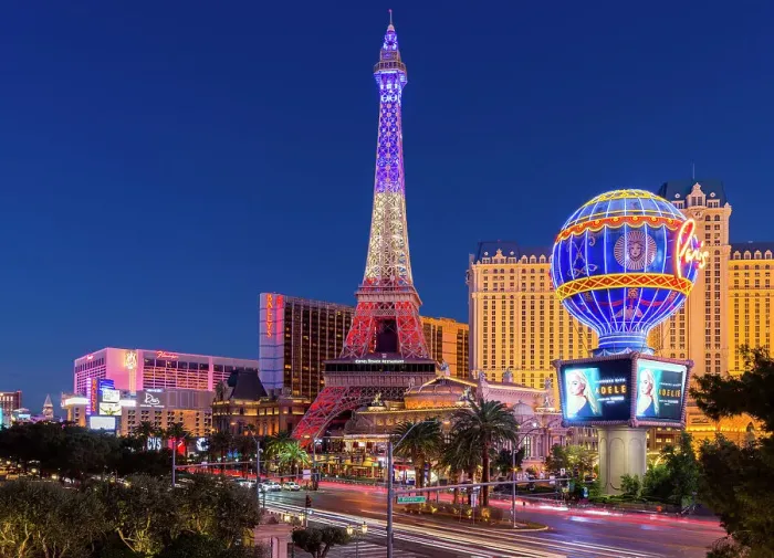 Framed Print : Eiffel Tower of the Paris Hotel, Las Vegas Strip View, Skyline, illuminated Las Vegas, Nevada, USA Framed Print : Eiffel Tower of the Paris Hotel, Las Vegas Strip View, Skyline, illuminated Las Vegas, Nevada, USA