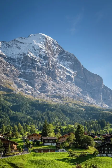 Framed Print : Eiger above Grindelwald, Berner Oberland, Switzerland Framed Print : Eiger above Grindelwald, Berner Oberland, Switzerland
