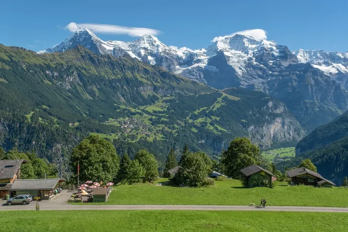 Framed Print : Eiger, Monch and Jungfrau from Isenfluh, Berner Oberland, Switzerland Framed Print : Eiger, Monch and Jungfrau from Isenfluh, Berner Oberland, Switzerland