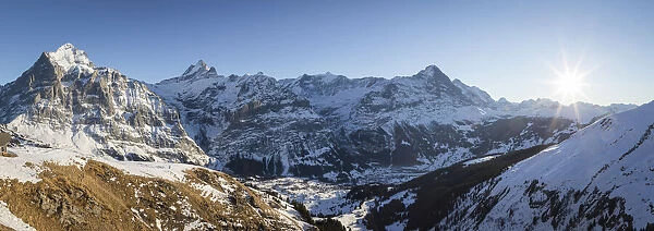 Eiger mountain & Grindelwald First, Grindelwald, Jungfrau Region, Berner Oberland, Switzerland
