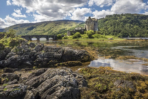 Eilean Donan Castle on Loch Alsh, Kyle, Highlands, Scotland, Great Britain