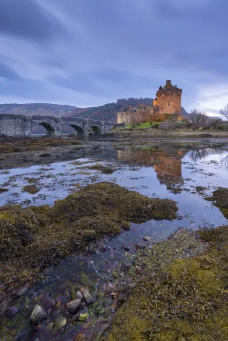 Framed Print : Eilean Donan Castle at twilight, Dornie, Scotland