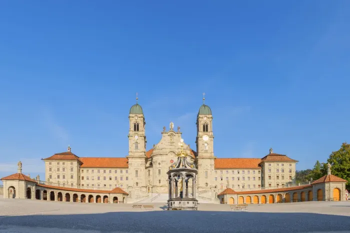 Framed Print : Einsiedeln Abbey Benedictine monastery, canton Schwyz, Switzerland Framed Print : Einsiedeln Abbey Benedictine monastery, canton Schwyz, Switzerland