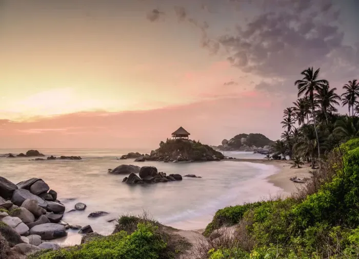Framed Print : El Cabo San Juan del Guia beach at sunrise, Tayrona National Natural Park, Magdalena Framed Print : El Cabo San Juan del Guia beach at sunrise, Tayrona National Natural Park, Magdalena