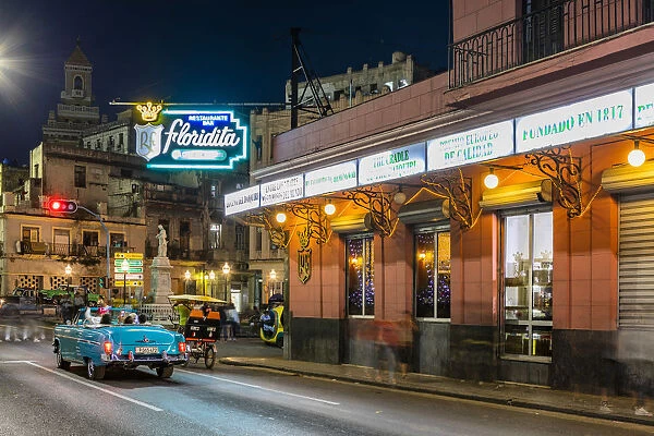 El Floridita Bar at night, La Habana Vieja (Old Town), Havana, Cuba