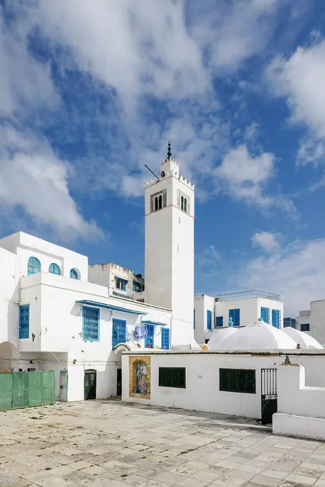 Framed Print : El Ghofrane Mosque, Sidi Bou Said, Tunisia