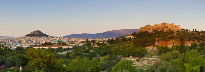 Framed Print : Elevated view towards The Acropolis & Lykavittos Hill, Thisso District, Athens Framed Print : Elevated view towards The Acropolis & Lykavittos Hill, Thisso District, Athens