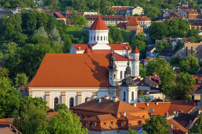 Framed Print : Elevated View of Church Heritage Museum and Vilnius from Gediminas Hill, Vilnius, Lithuania Framed Print : Elevated View of Church Heritage Museum and Vilnius from Gediminas Hill, Vilnius, Lithuania