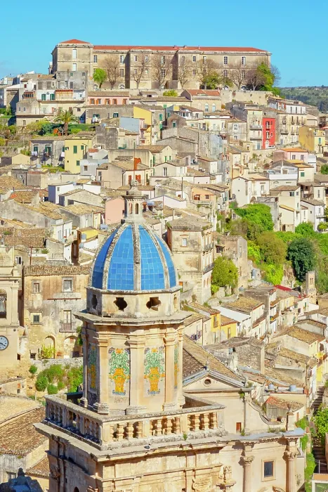 Framed Print : Elevated view of the church of Santa Maria dell'Itria and Ragusa Ibla in the distance, Ragusa Ibla, Ragusa province, Sicily, Italy Framed Print : Elevated view of the church of Santa Maria dell'Itria and Ragusa Ibla in the distance, Ragusa Ibla, Ragusa province, Sicily, Italy