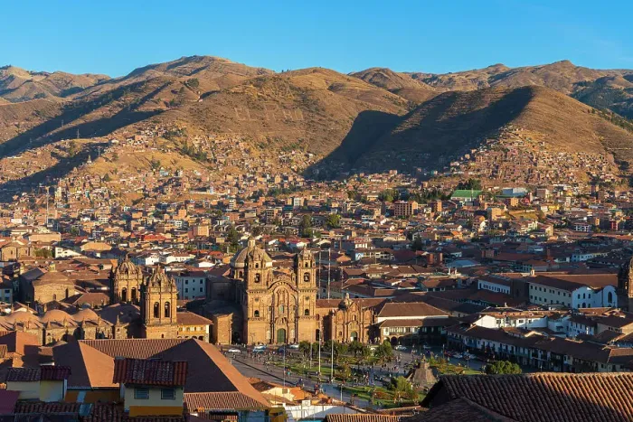 Framed Print : Elevated view of Cusco Cathedral, Church of the Society of Jesus and Plaza de Armas Square at sunset, UNESCO, Cusco, Cusco Province, Cusco Region, Peru Framed Print : Elevated view of Cusco Cathedral, Church of the Society of Jesus and Plaza de Armas Square at sunset, UNESCO, Cusco, Cusco Province, Cusco Region, Peru