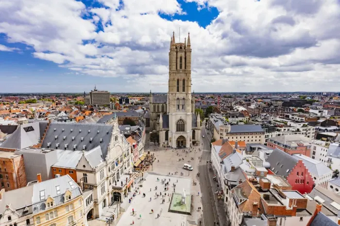 Framed Print : Elevated view of Ghent Beffroi (Belfort), Belgium Framed Print : Elevated view of Ghent Beffroi (Belfort), Belgium