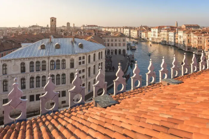 Framed Print : Elevated view of the Grand Canal from the terrace of the Fondaco dei Tedeschi, Venice Framed Print : Elevated view of the Grand Canal from the terrace of the Fondaco dei Tedeschi, Venice