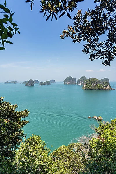 Elevated view over Hong Island, Krabi, Thailand