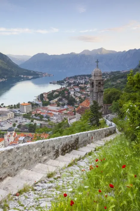 Framed Print : Elevated view over Kotors Stari Grad (Old Town) and The Bay of Kotor, Kotor, Montenegro Framed Print : Elevated view over Kotors Stari Grad (Old Town) and The Bay of Kotor, Kotor, Montenegro