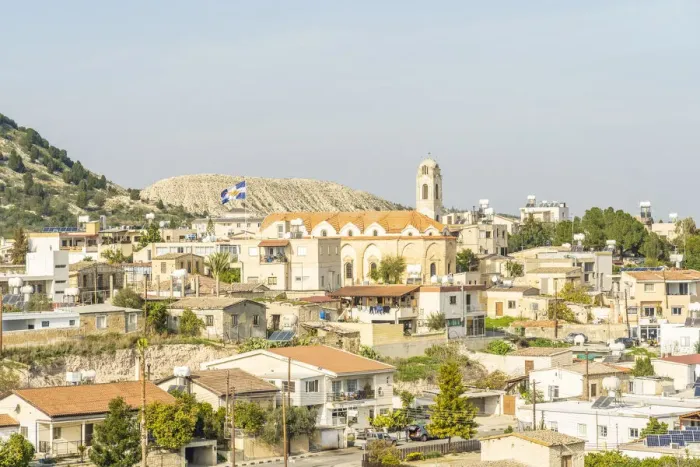 Framed Print : elevated view over Lympia, Nicosia District, Cyprus Framed Print : elevated view over Lympia, Nicosia District, Cyprus