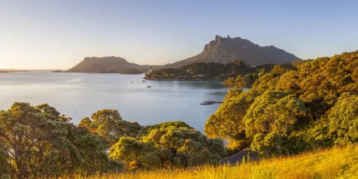 Framed Print : Elevated view towards Mt. Manaia at Sunset, Whangarei Heads, Whangarei, Northland Framed Print : Elevated view towards Mt. Manaia at Sunset, Whangarei Heads, Whangarei, Northland