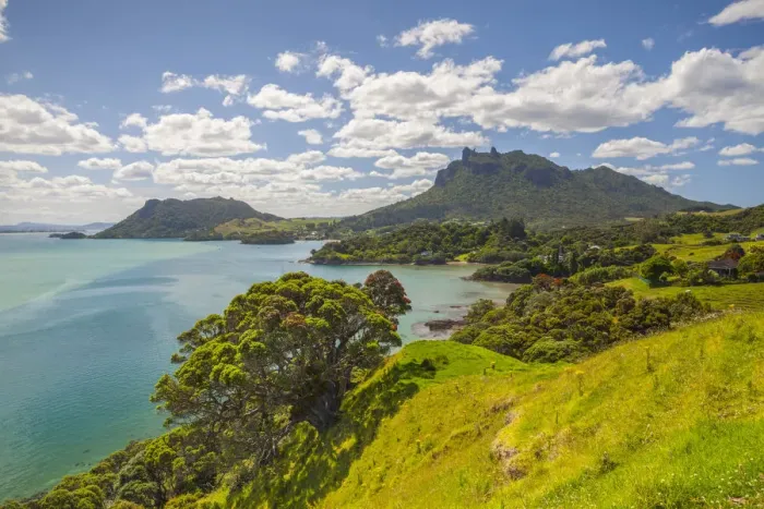 Framed Print : Elevated view towards Mt. Manaia, Whangarei Heads, Whangarei, Northland, North Island Framed Print : Elevated view towards Mt. Manaia, Whangarei Heads, Whangarei, Northland, North Island