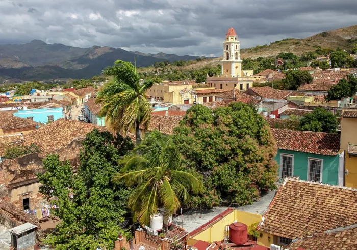 Framed Print : Elevated view of the old sugar town of Trinidad, with San Francisco Convent Church Tower, Trinidad, Sancti Spiritus Province, Cuba Framed Print : Elevated view of the old sugar town of Trinidad, with San Francisco Convent Church Tower, Trinidad, Sancti Spiritus Province, Cuba
