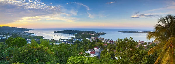 Elevated view over Port Antonio & Navy Island, Portland Parish, Jamaica, Caribbean
