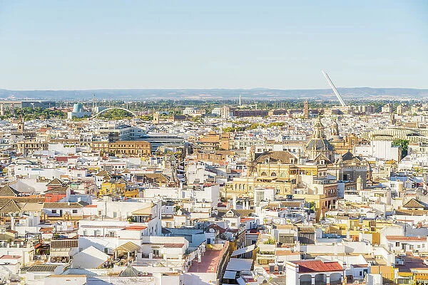 Elevated view over Seville, Andalusia, Spain