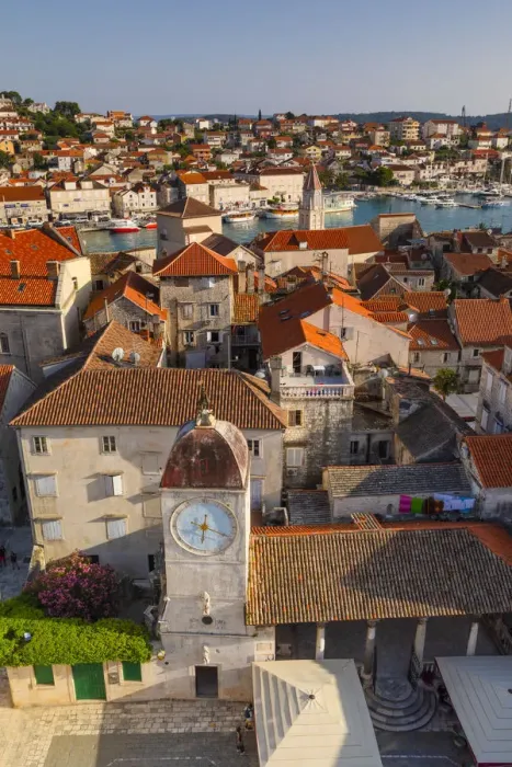 Framed Print : Elevated View Over Trogir, Trogir, Dalmatian Coast, Croatia, Europe Framed Print : Elevated View Over Trogir, Trogir, Dalmatian Coast, Croatia, Europe