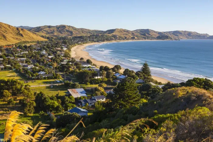 Framed Print : Elevated view over Wainui Beach, Gisborne, East Cape, North Island, New Zealand Framed Print : Elevated view over Wainui Beach, Gisborne, East Cape, North Island, New Zealand