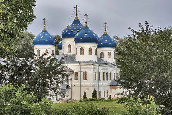 Elevation of the Holy Cross church, 1849, Yuriev monastery, Veliky Novgorod, Russia