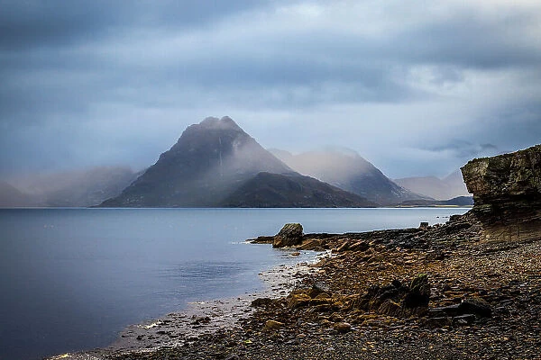 Elgol beach and the Cuillin mountains beyond, Isle of Skye, Scotland, UK