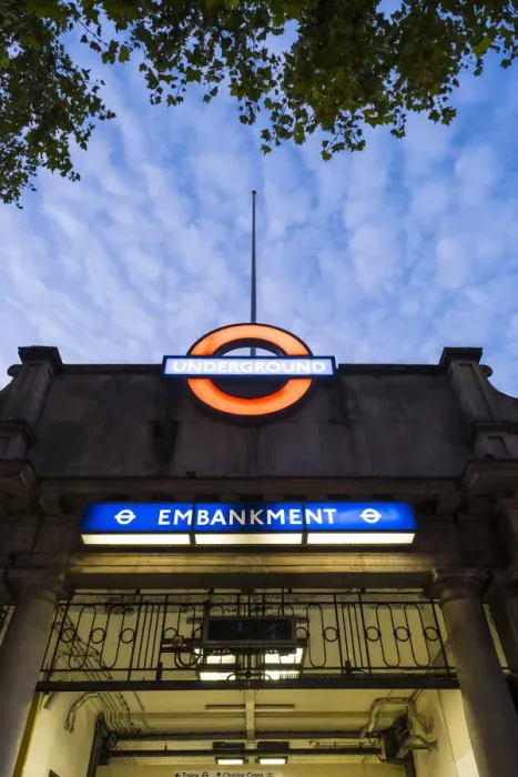 Framed Print : Embankment station, London, England, UK Framed Print : Embankment station, London, England, UK