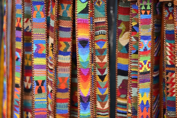 Embroidered belts for sale in Chichicastenango, Guatemala, Central America
