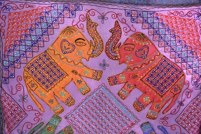 Framed Print : Embroidered textiles for sale in Jaipur, Rajasthan, India Framed Print : Embroidered textiles for sale in Jaipur, Rajasthan, India