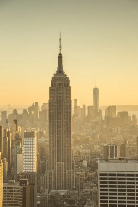 Framed Print : Empire State Building (One World Trade Center behind), Manhattan, New York City, New York