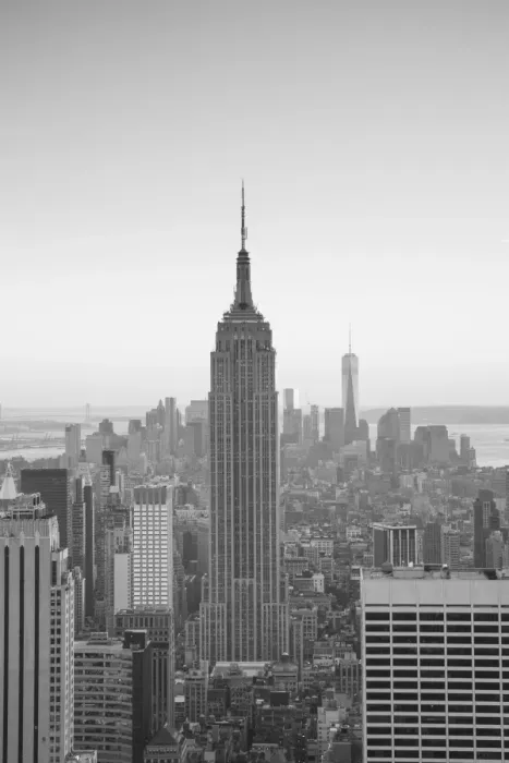 Framed Print : Empire State Building (One World Trade Center behind), Manhattan, New York City, New York Framed Print : Empire State Building (One World Trade Center behind), Manhattan, New York City, New York