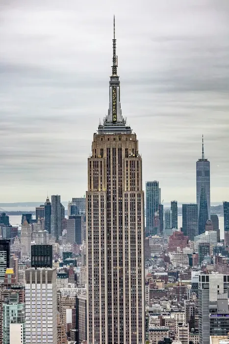 Framed Print : Empire State Building from the Rockerfeller Centre, Manhattan, New York City, New York, USA