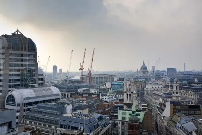 Framed Print : Endland, London, City skyline from The Lloyds building Framed Print : Endland, London, City skyline from The Lloyds building
