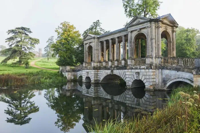 Framed Print : England, Buckinghamshire, Stowe, Stowe Landscape Gardens, The Palladian Bridge Framed Print : England, Buckinghamshire, Stowe, Stowe Landscape Gardens, The Palladian Bridge